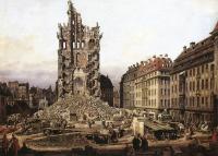 Bellotto, Bernardo - The Ruins of the Old Kreuzkirche in Dresden